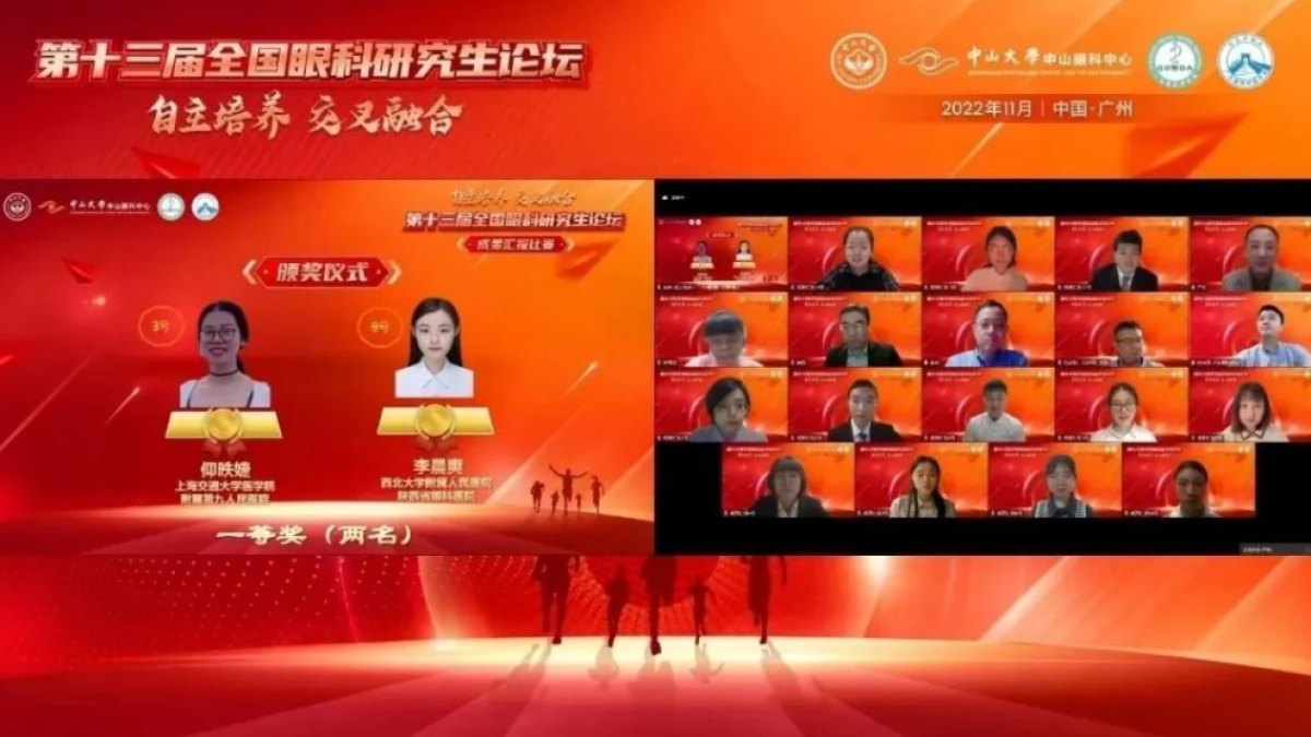 喜报！我校附属人民医院眼科博士研究生获全国大赛一等奖
