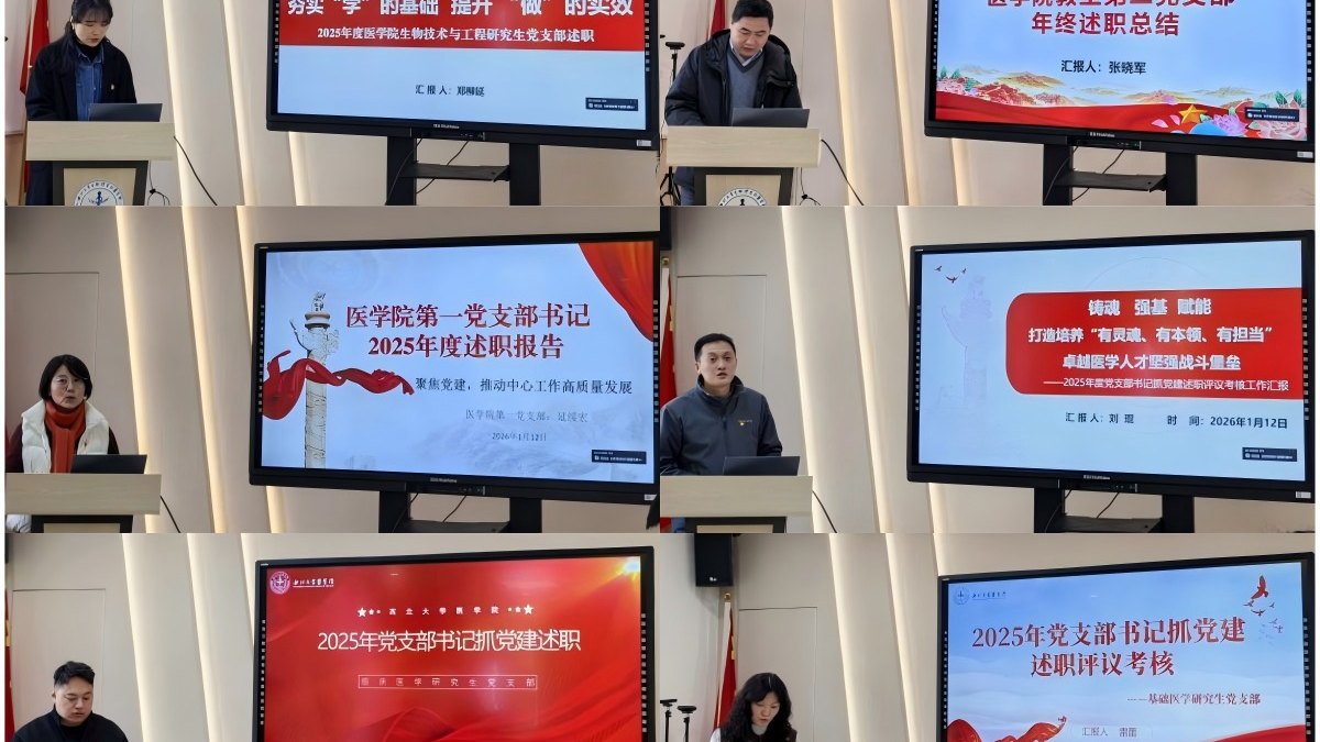医学院党委召开2025年度党支部书记抓党建工作述职考核工作会