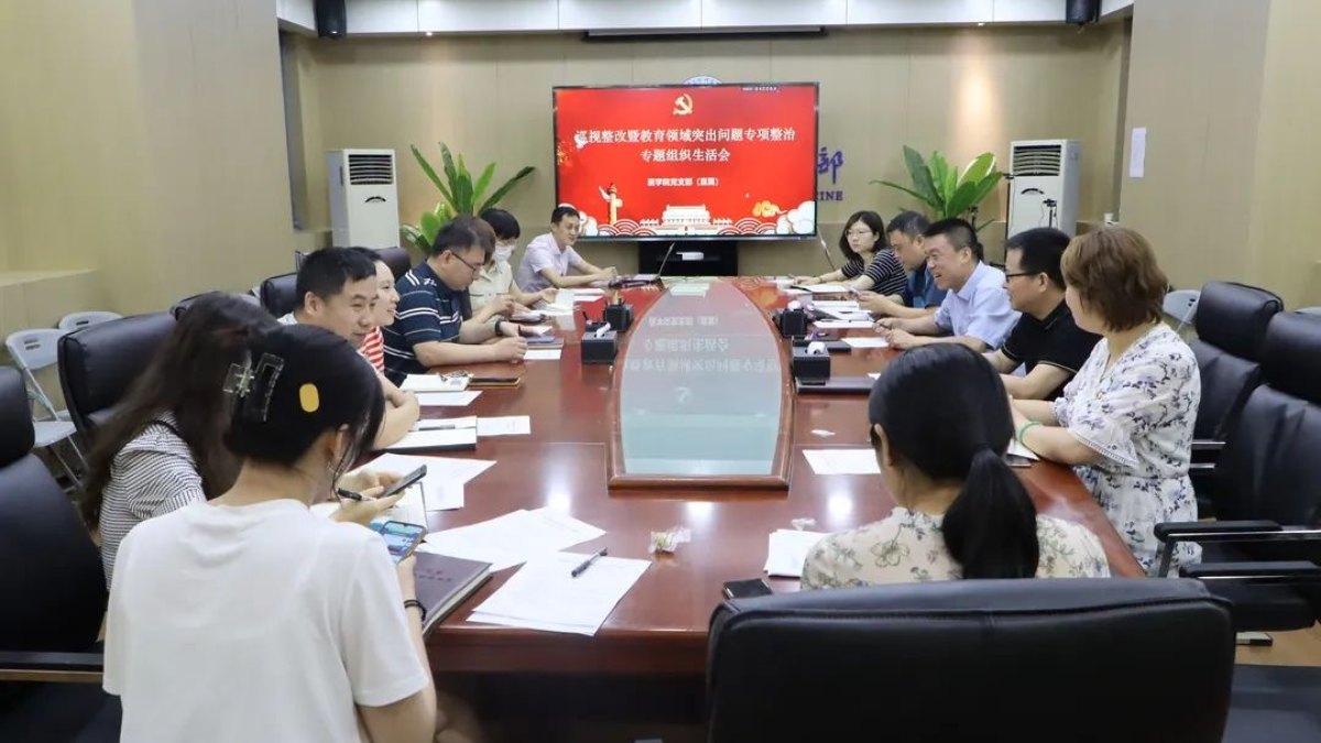 医学院党支部召开巡视整改暨教育领域突出问题专项整治专题组织生活会